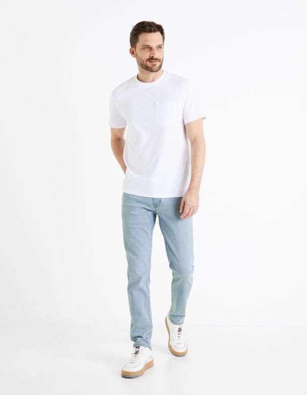 T-shirt col rond 100% coton - blanc