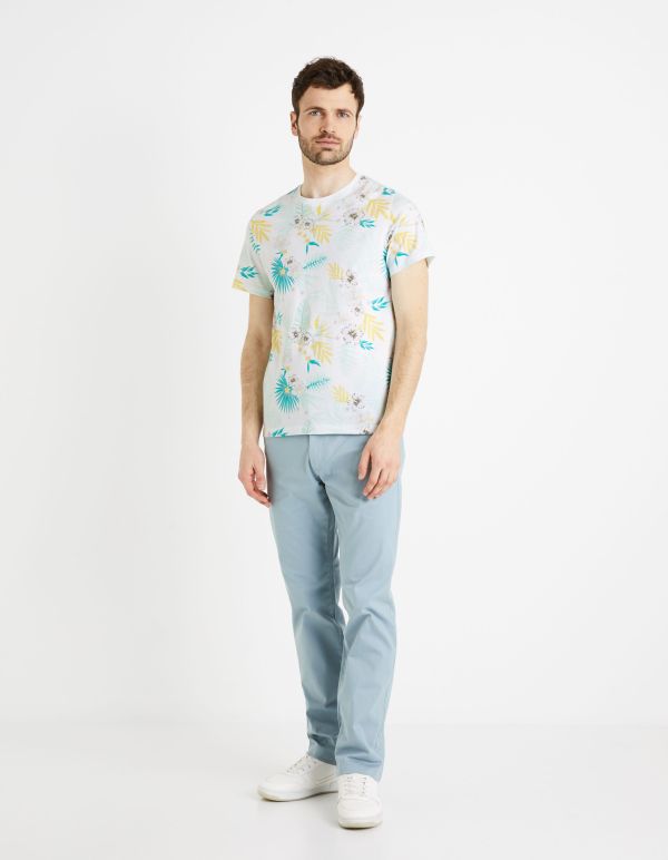 T-shirt col rond 100% coton - blanc