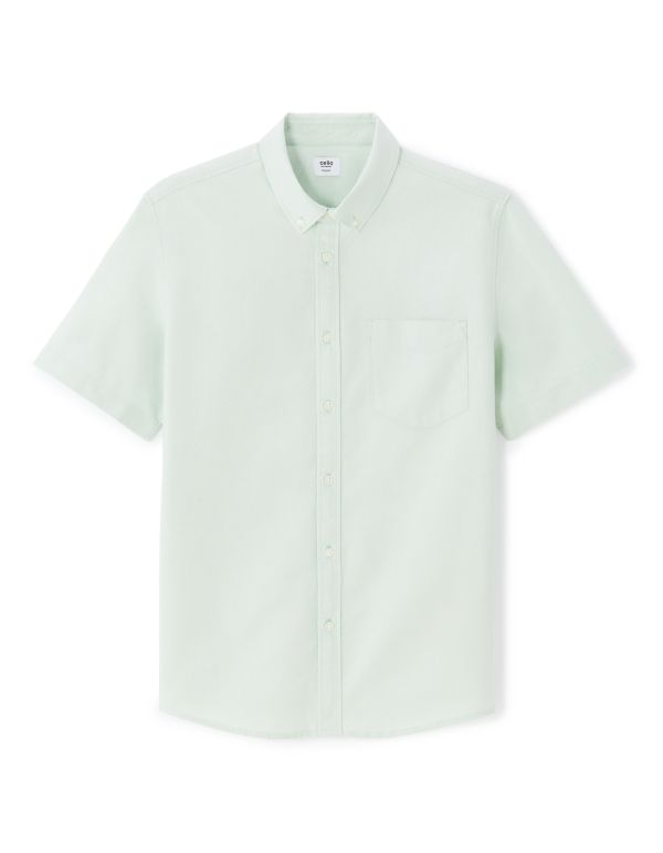 Chemisette regular oxford 100% coton - vert