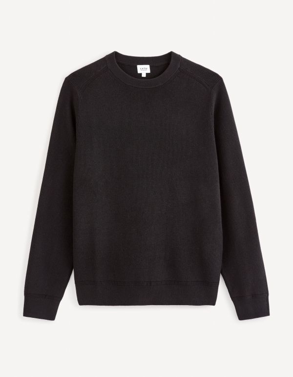 Pull col rond - noir
