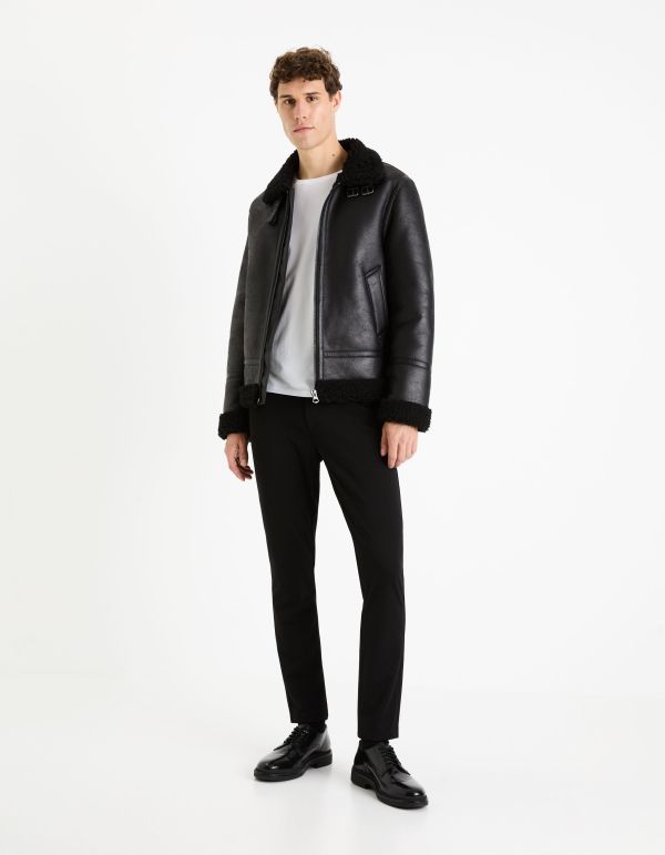 Bombardier doublé sherpa - noir