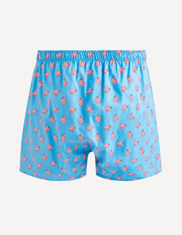 Caleçon 100% coton - bleu