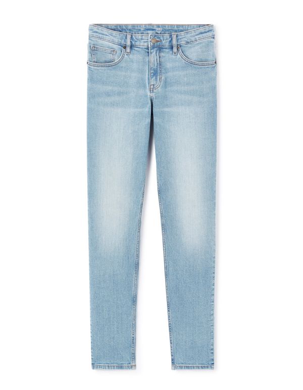 Jean slim 100% coton stretch c25 - bleu clair
