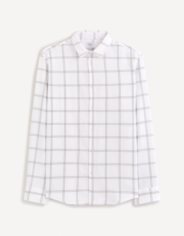 Chemise regular 100% coton - blanc