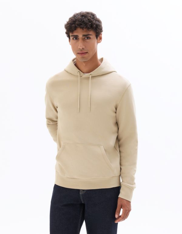 SW.01 Sweat regular à capuche 100% coton - beige