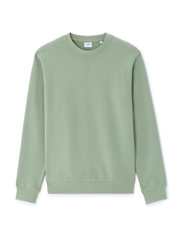 Sweat regular col rond 100% coton - bleu clair
