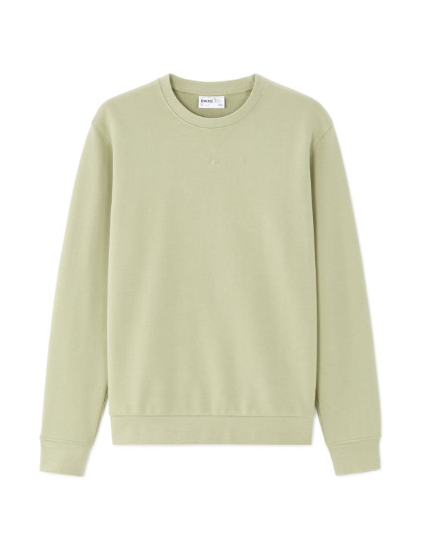 SW.02 Sweat regular col rond 100% coton - vert