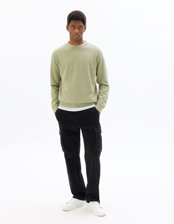 SW.02 Sweat regular col rond 100% coton - vert