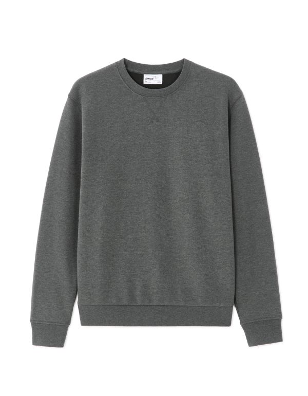 SW.02 Sweat regular col rond 100% coton - anthracite