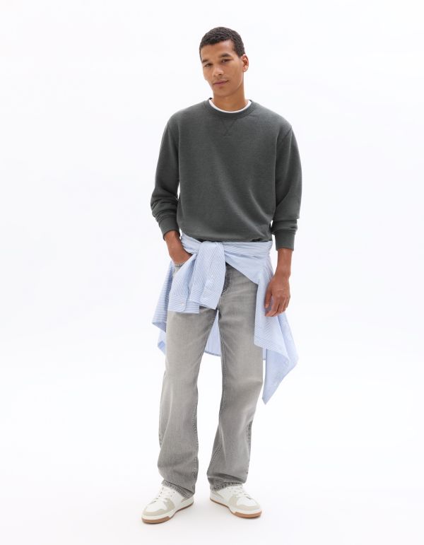 SW.02 Sweat regular col rond 100% coton - anthracite