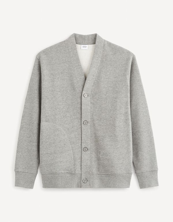 Cardigan coton mélangé - gris