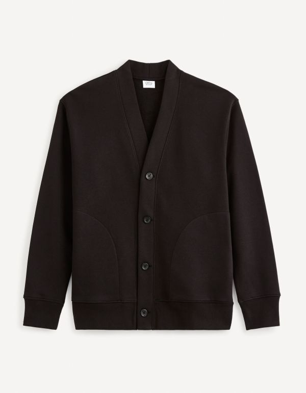 Cardigan coton mélangé - noir