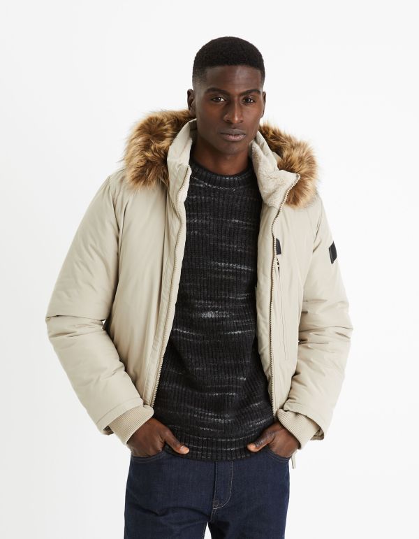 Doudoune à capuche - écru