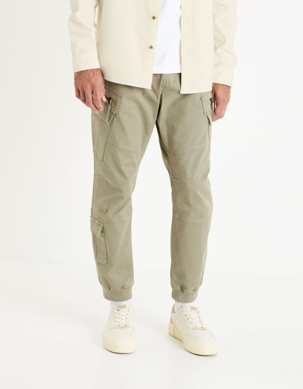Pantalon cargo straight - kaki
