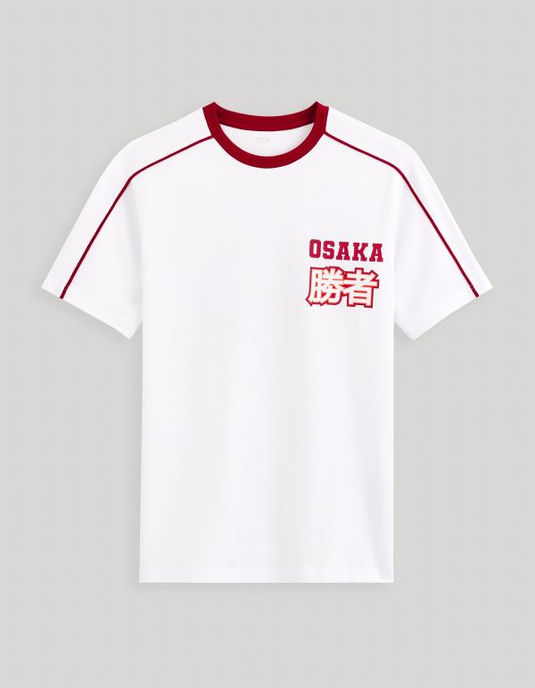 T-shirt col rond 100% coton - blanc