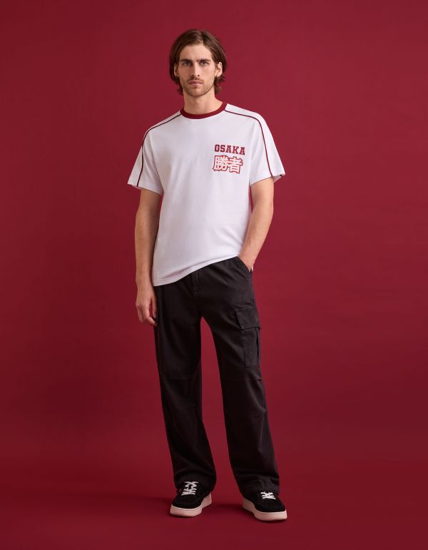 T-shirt col rond 100% coton - blanc