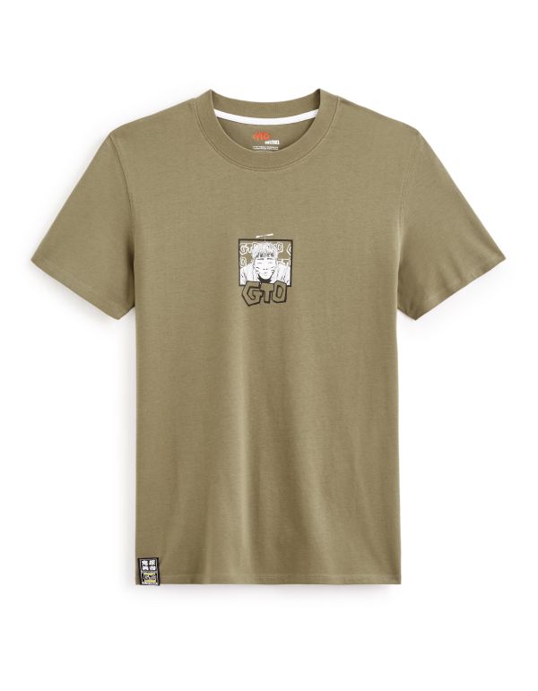 GTO - T-shirt kaki Eikichi Onizuka