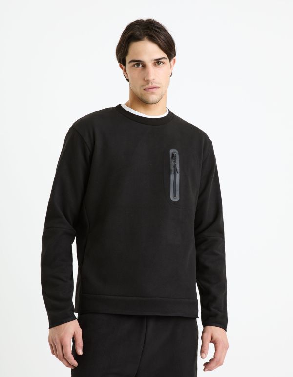 Sweat col rond - noir