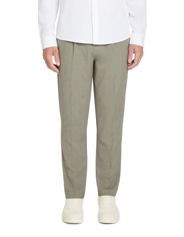 Pantalon straight - vert