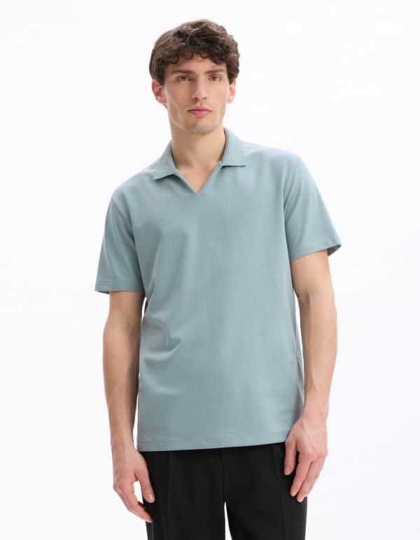 Polo regular coton mélangé - vert