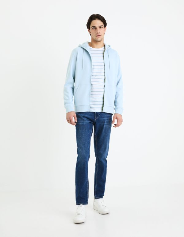 T-shirt col rond en coton - blanc