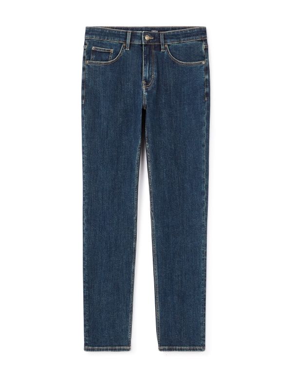 Jean straight 100% coton stretch c15 3 longueurs - denim