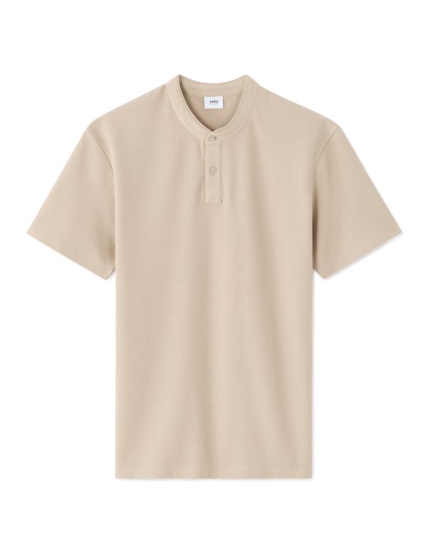 Polo piqué regular 100% coton - beige clair