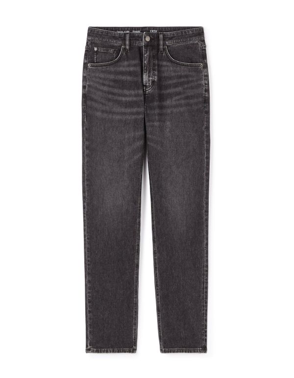 Jean straight 100% coton stretch c15 3 longueurs - gris
