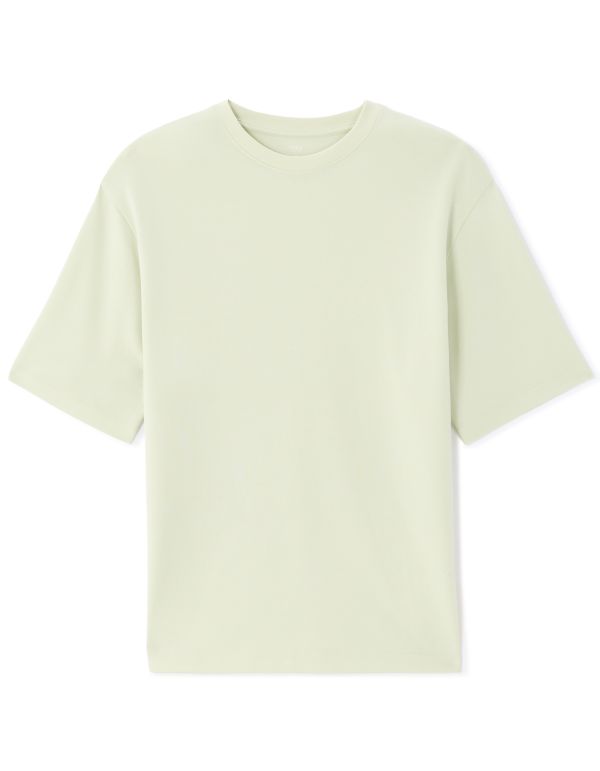 T-shirt oversize col rond - vert clair