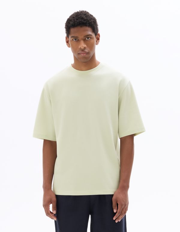 T-shirt oversize col rond - vert clair