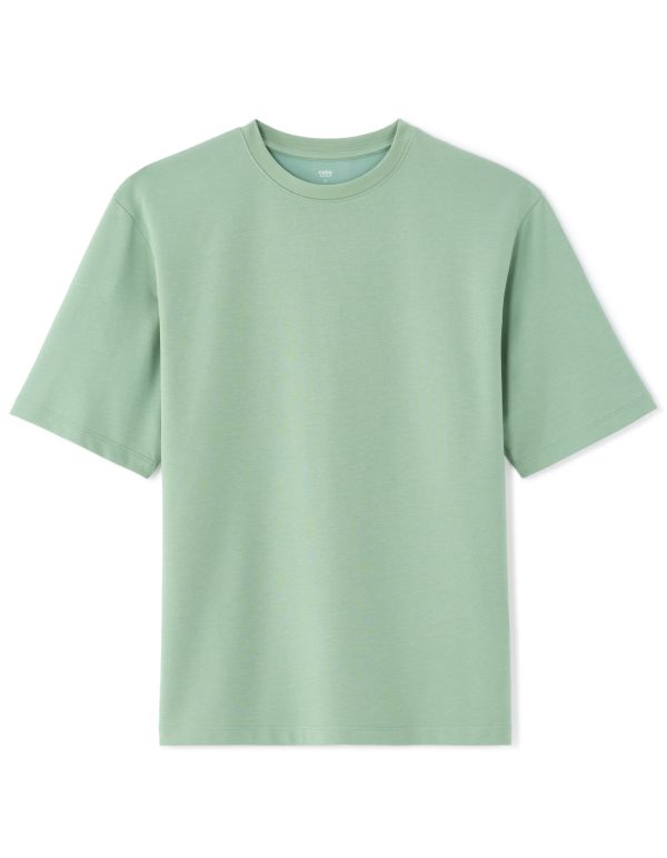 T.04 T-shirt oversize col rond - vert