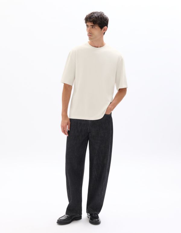 T.04 T-shirt oversize col rond - écru
