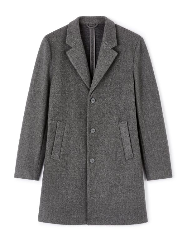 Manteau long non doublé - gris chiné