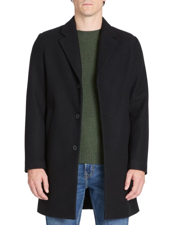 Manteau long non doublé - noir