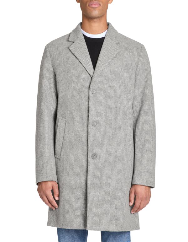 Manteau chevrons non doublé - gris