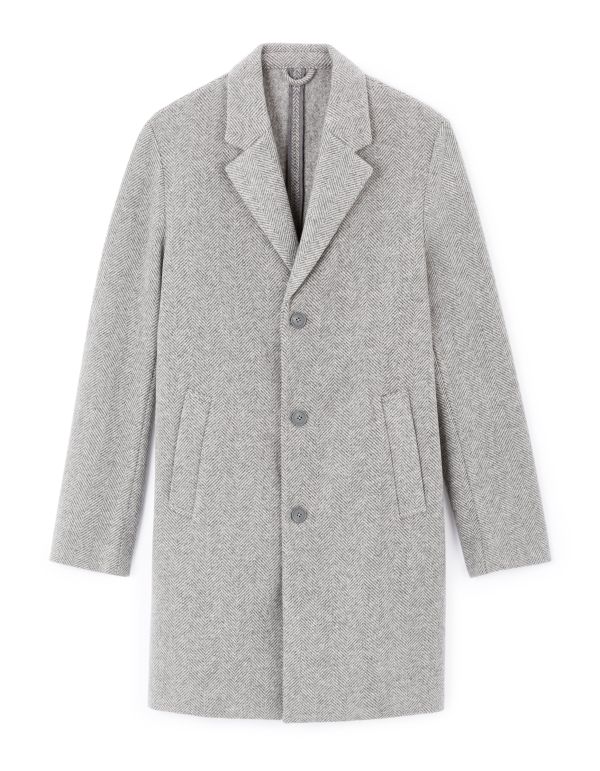 Manteau chevrons non doublé - gris