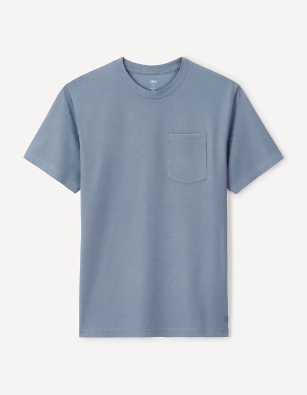 T-shirt col rond Coolmax - bleu