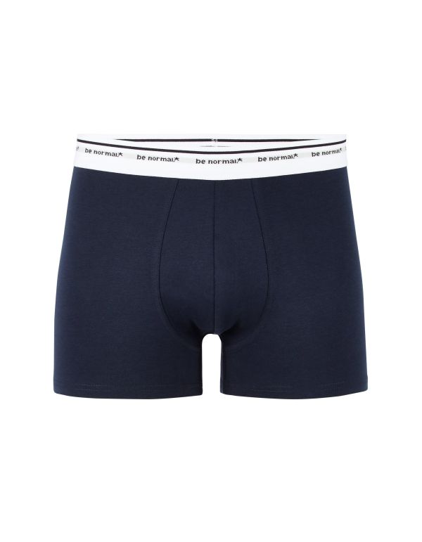 Boxer en coton stretch - marine