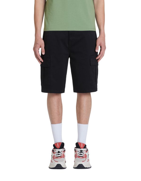Bermuda cargo coton stretch - noir