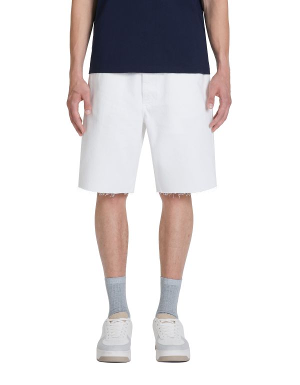 Bermuda en jean - blanc