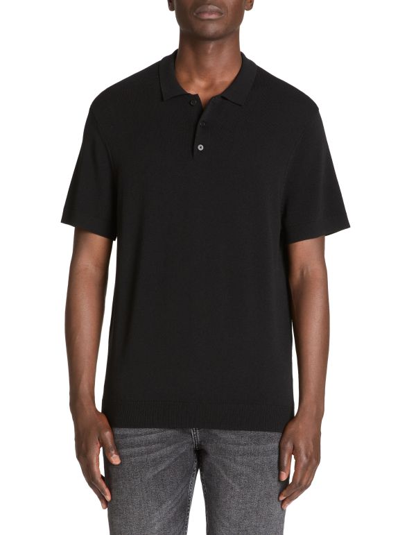 Polo jersey regular - noir