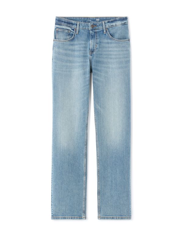 Jean straight coton stretch - bleu clair