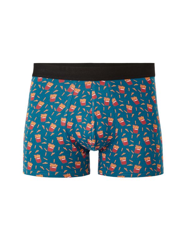 Boxer à motifs - bleu