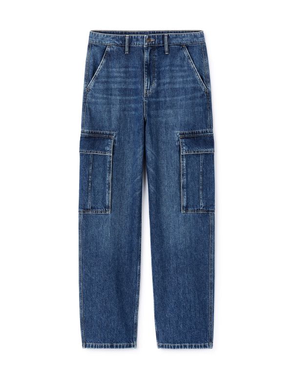 Jean baggy 100% coton C75 - bleu