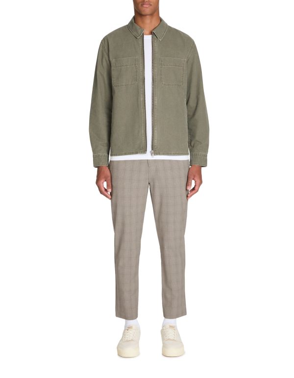 Surchemise overshirt en coton - kaki