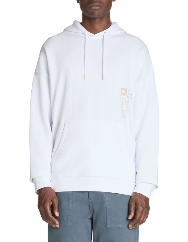 Sweat à capuche 100% coton - blanc