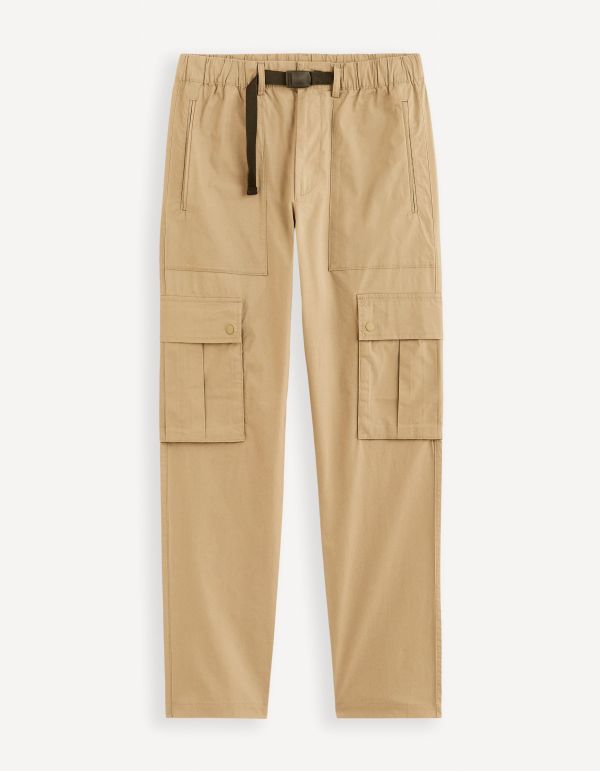 Pantalon cargo straight - beige