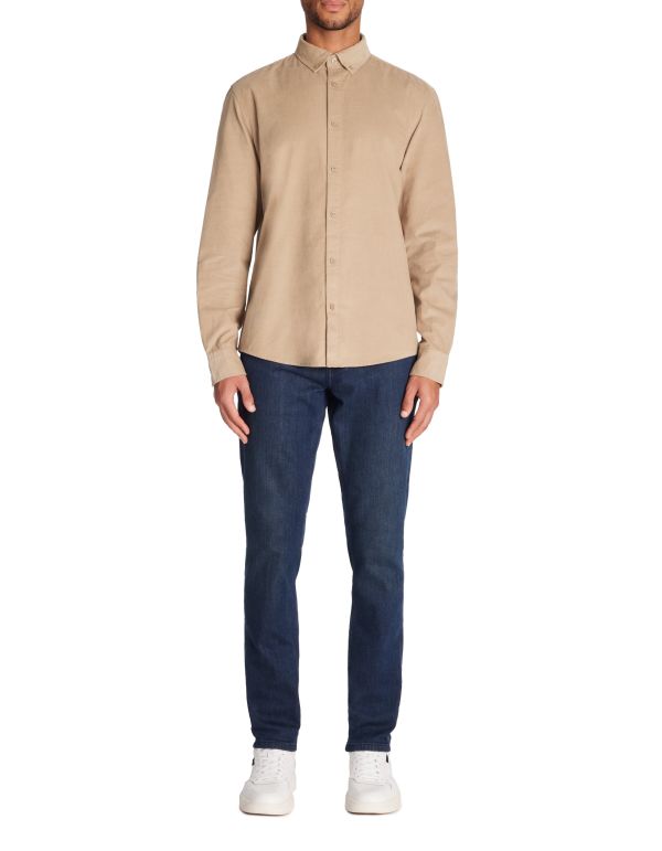 Chemise en velours - beige