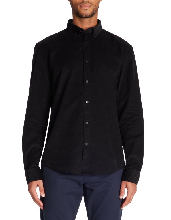 Chemise en velours - noir