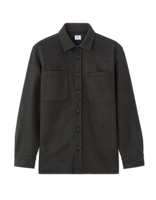 Surchemise chaude uni- gris